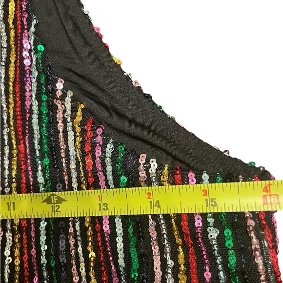 Sanctuary Womens Sequined Party Tank Top Black Size Small - Picture 4 of 6